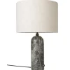 GUBI Gravity bordslampa, stor, grå marmor - kanvas