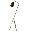 GUBI Gräshoppa golvlampa, valnötsbrun, glansig