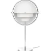 GUBI Multi-Lite bordslampa, krom - vit semimatt