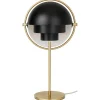 GUBI Multi-Lite bordslampa, mässing - svart semimatt