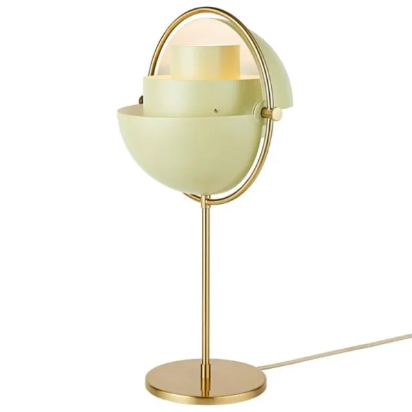 GUBI Multi-Lite bordslampa, mässing - desert sage