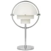 GUBI Multi-Lite bärbar bordslampa, krom - vit