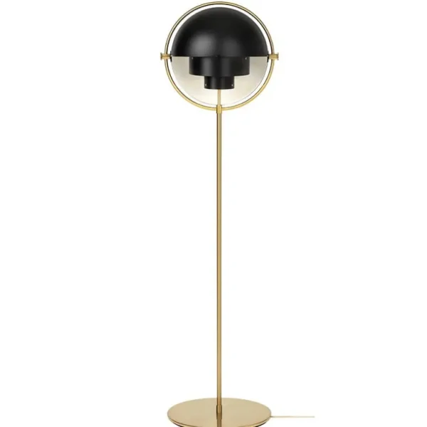 GUBI Multi-Lite golvlampa, mässing - svart
