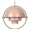 GUBI Multi-Lite pendellampa, mässing - matt rosenröd