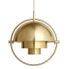GUBI Multi-Lite pendellampa, liten, mässing - glänsande mässing