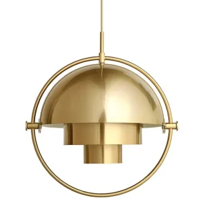 GUBI Multi-Lite pendellampa, liten, mässing - glänsande mässing
