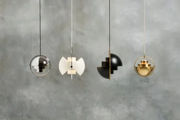 GUBI Multi-Lite pendellampa, liten, mässing - glänsande mässing