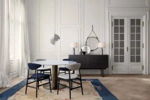 GUBI Multi-Lite pendellampa, mässing - havsgrå
