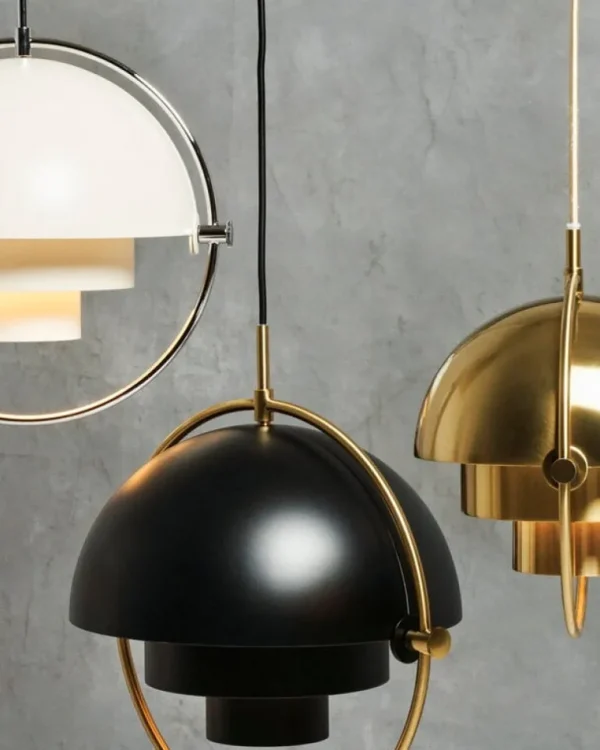 GUBI Multi-Lite pendellampa, liten, mässing - glänsande mässing