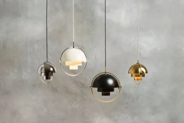 GUBI Multi-Lite pendellampa, liten, mässing - glänsande mässing