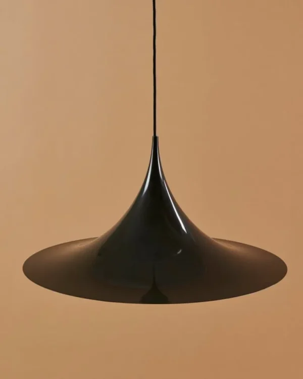 GUBI Semi hänglampa, 60 cm, mörk kakao, glansig