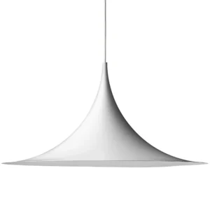 GUBI Semi pendellampa, 47 cm, matt vit