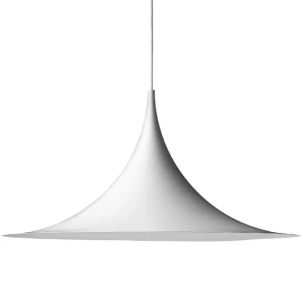 GUBI Semi pendellampa, 47 cm, matt vit