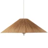 GUBI Tynell 1972 pendellampa, 90 cm, mässing - bambu