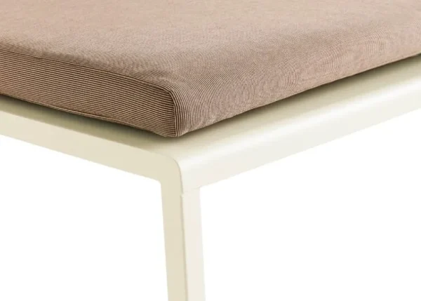 HAY Balcony Lounge bänk med armstöd, 121,5 x 69 cm, kritbeige