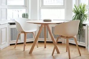 HAY CPH20 2.0 bord, 90 cm, lackad ek - linoleum, off-white