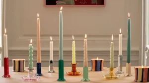 HAY Flare ljusstake, gul
