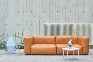 HAY Mags Soft soffa, 2,5-sits, Comb.1 hög arm, Sense 250 läder