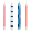 HAY Pattern ljus, 4-pack, rosa - röd - blå