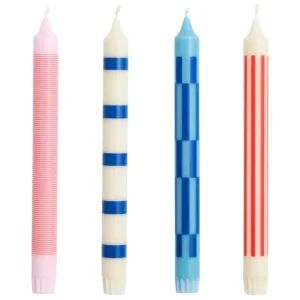 HAY Pattern ljus, 4-pack, rosa - röd - blå