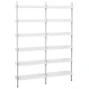 HAY Pier System 102 hylla, 2 kolumner, PS vit - aluminium