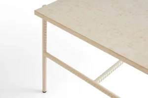 HAY Rebar soffbord, 80 x 49 cm, alabaster - beige marmor