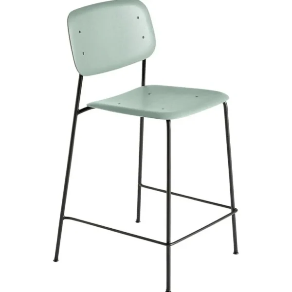 HAY Soft Edge 90 barstol, svart - dusty green