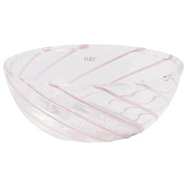 HAY Spin skål, 2-pack, genomskinlig - rosa