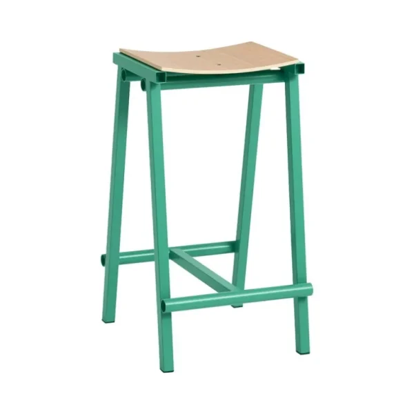 HAY Taburete 8, barstol, låg, 65 cm, soft jade - lackad ek