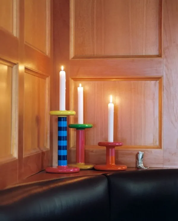 Hem Pesa ljusstake, låg, magenta - orange