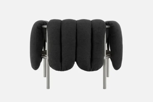 Hem Puffy fåtölj, anthracite - rostfritt stål