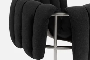 Hem Puffy fåtölj, anthracite - rostfritt stål