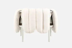 Hem Puffy fåtölj, naturell - cream stål