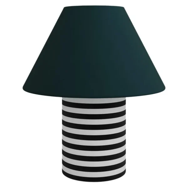 Hem Toto, bordslampa, stor, furu - svart och vitrandig