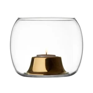 Iittala Kaasa värmeljushållare, klar - roséguld