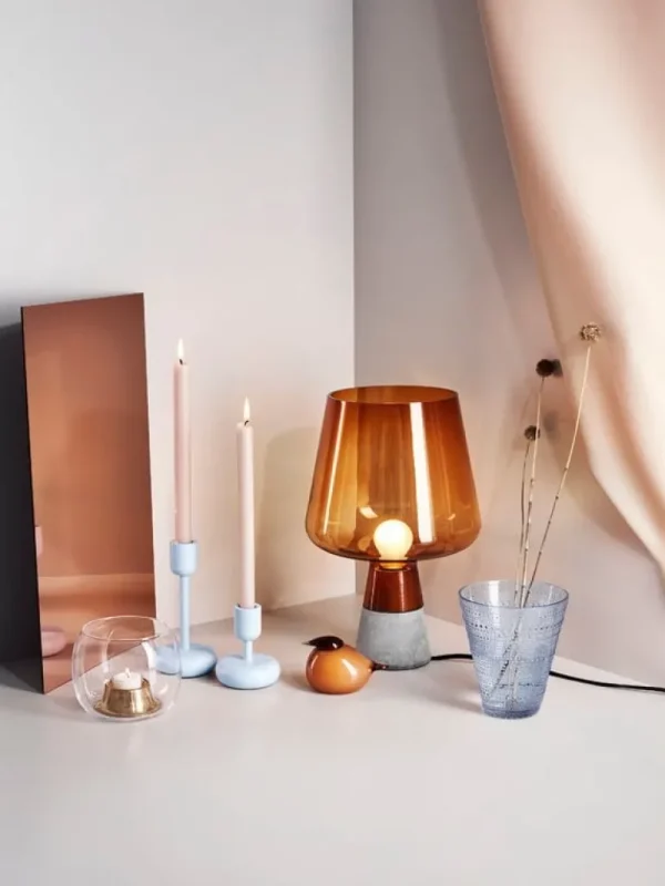 Iittala Kaasa värmeljushållare, klar - roséguld
