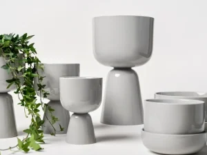Iittala Nappula blomkruka, 400 x 245 mm, blekgrå