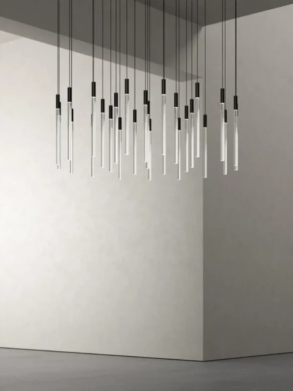 Karakter Plexi pendellampa, 55 cm, svart