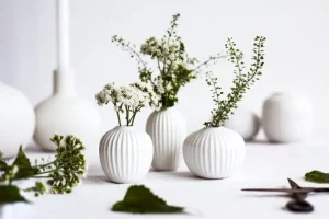 Kähler Hammershøi miniatyrvas, 3 stycken, vit