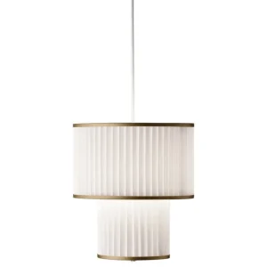Le Klint Plivello 110 pendellampa, vit - guld