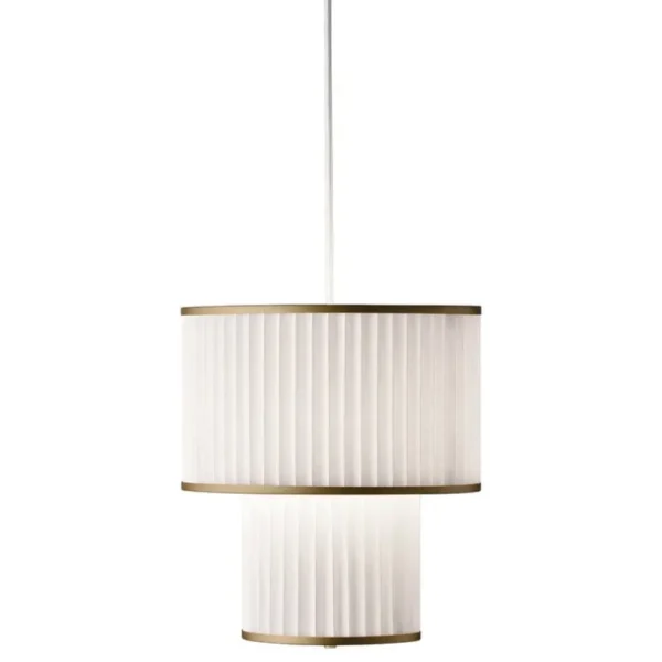 Le Klint Plivello 110 pendellampa, vit - guld