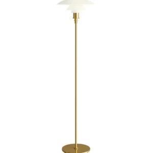Louis Poulsen PH 3½-2½ golvlampa, metalliserad mässing
