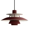 Louis Poulsen PH 5 Mini Monochrome, pendellampa, burgundy
