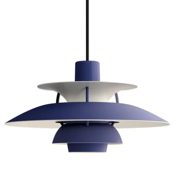 Louis Poulsen PH 5 Mini Monochrome, pendellampa, dusty indigo