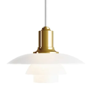Louis Poulsen PH 2/1 pendellampa, metalliserad mässing