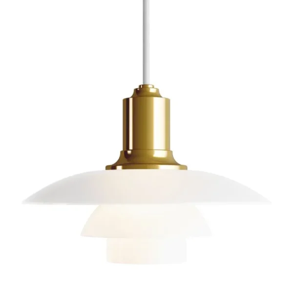 Louis Poulsen PH 2/1 pendellampa, metalliserad mässing
