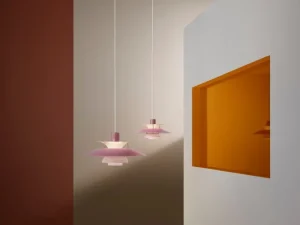 Louis Poulsen PH 5 pendellampa, rosa