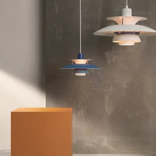 Louis Poulsen PH 5 pendellampa, klassisk vit