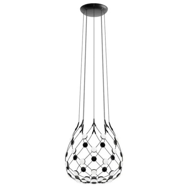 Luceplan Mesh taklampa, 55 cm, svart