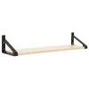 Lundia Classic vägghylla, 120 x 30 cm, svart - natur